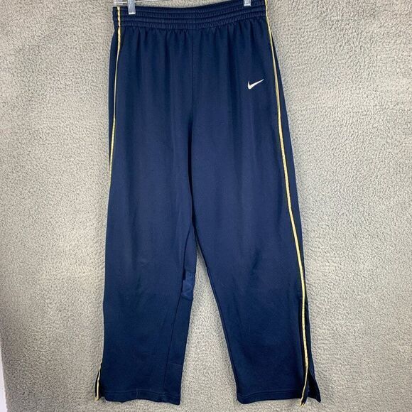 Nike Track Pants Mens‎ Medium Blue Basketball Winter Outdoor Gym Run Ankle Zip - Picture 1 of 14
